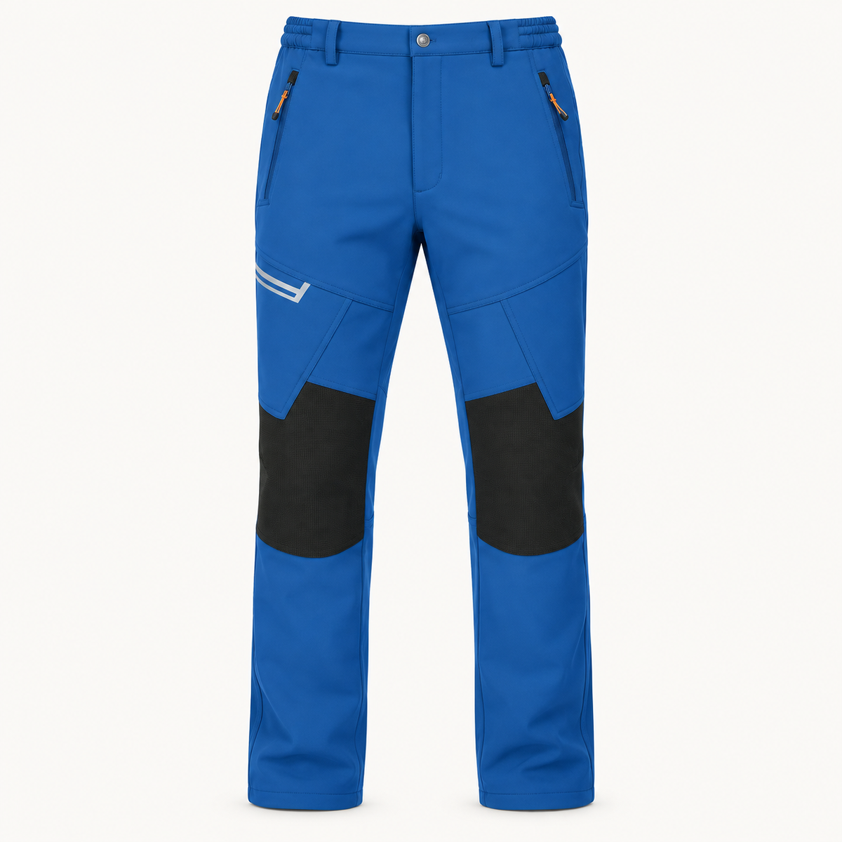 Pantalon randonnée raquette homme bleu – packshot face sur fond blanc