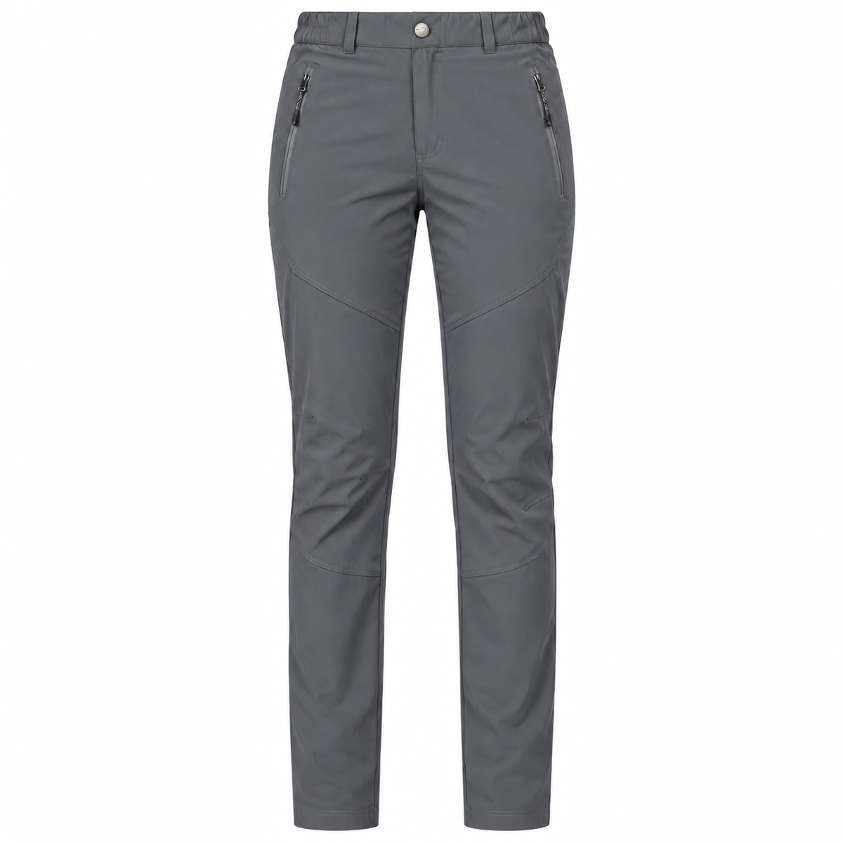 Pantalon randonnée slim femme gris — packshot frontal