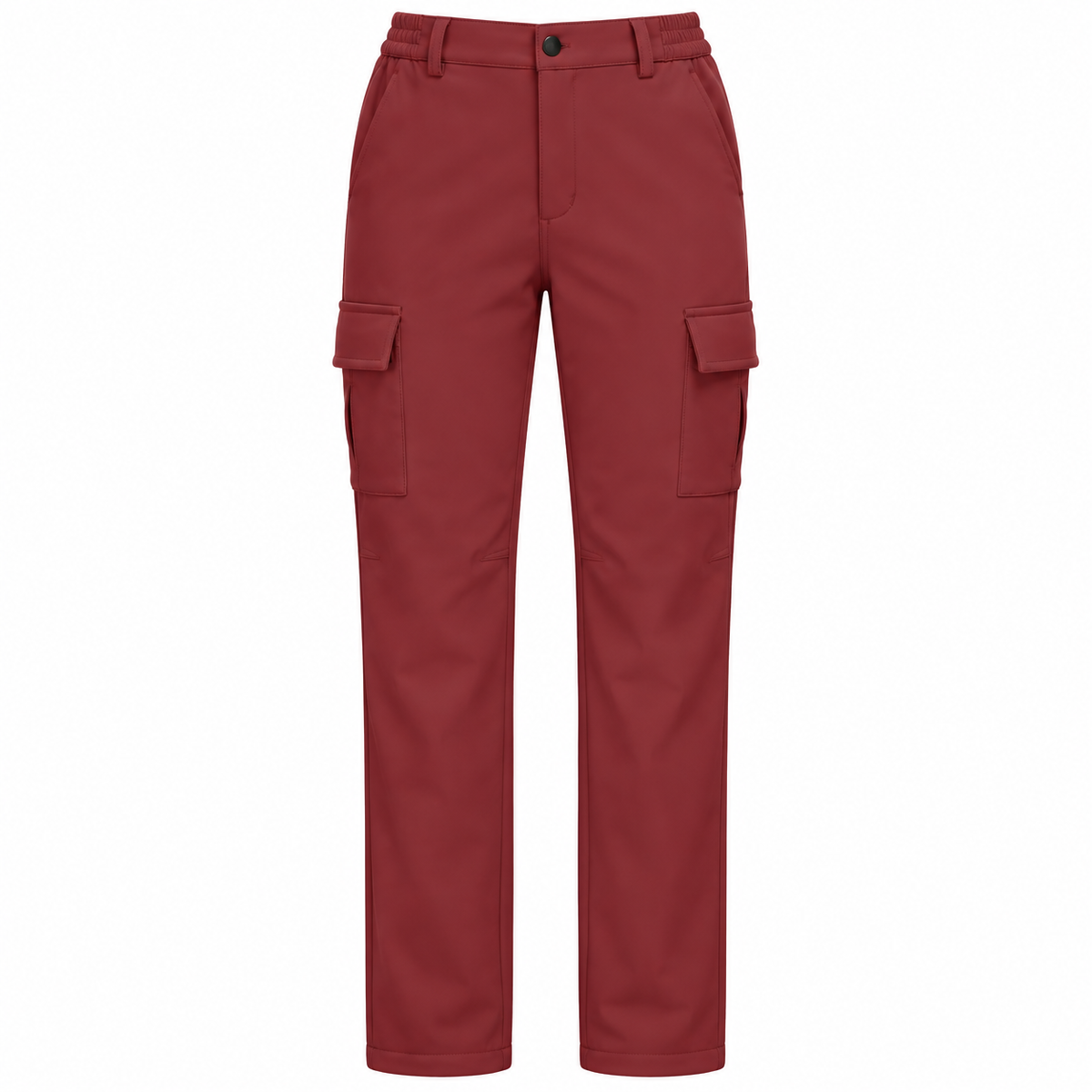 Pantalon randonnée softshell femme rouge – vue de face
