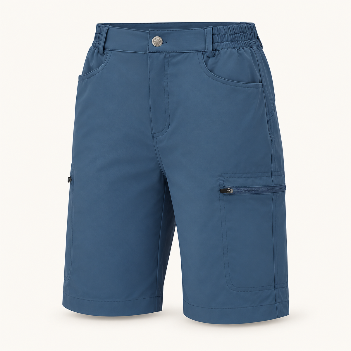 10 short avec poche randonnee bleu packshot