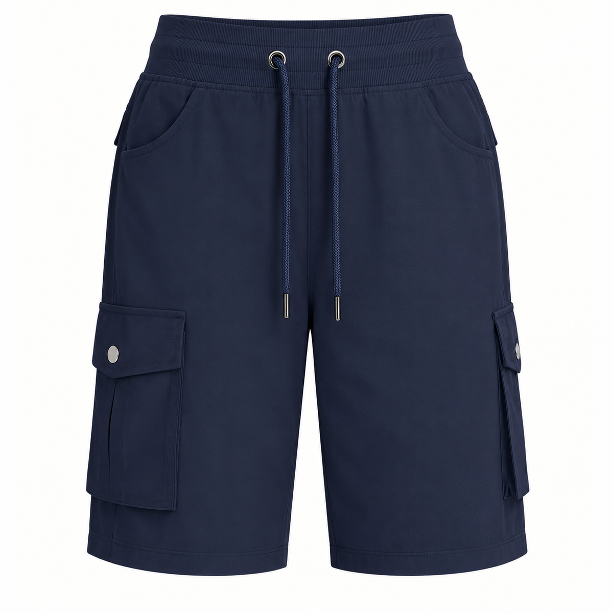Short cargo randonnée femme bleu marine – packshot de face