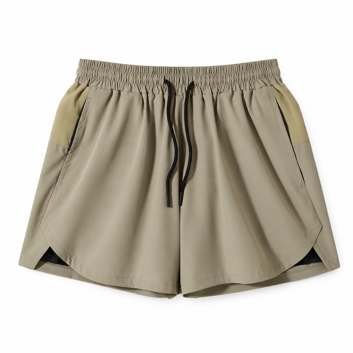 Short de randonnée taupe kaki – vue de face
