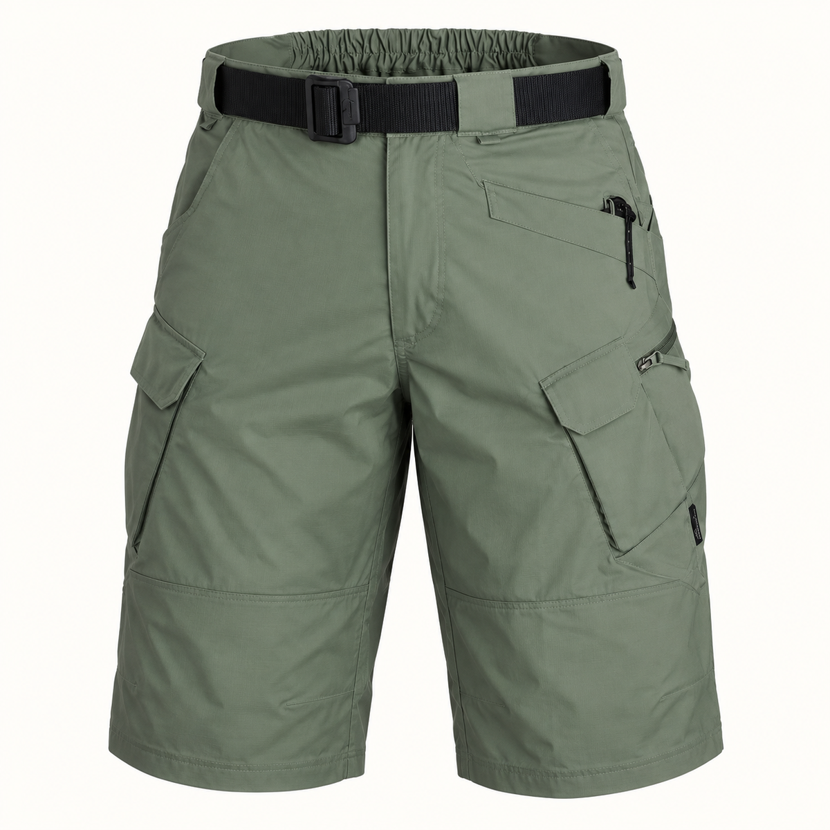 10 short elastique randonnee homme vert packshot