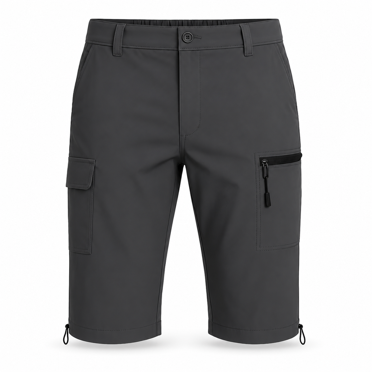 Short long randonnée homme gris foncé – vue de face