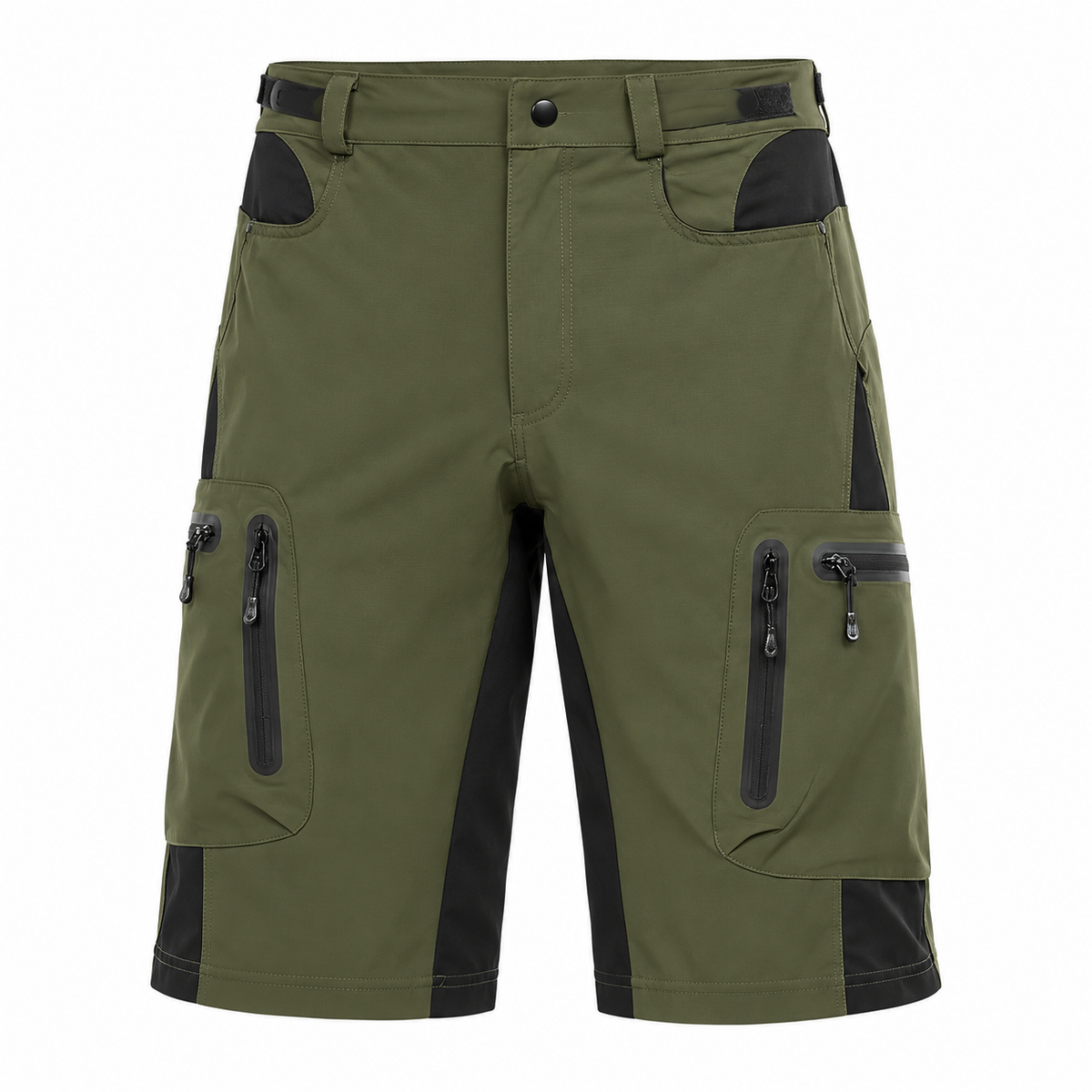 10 short randonnee homme grande taille vert olive packshot