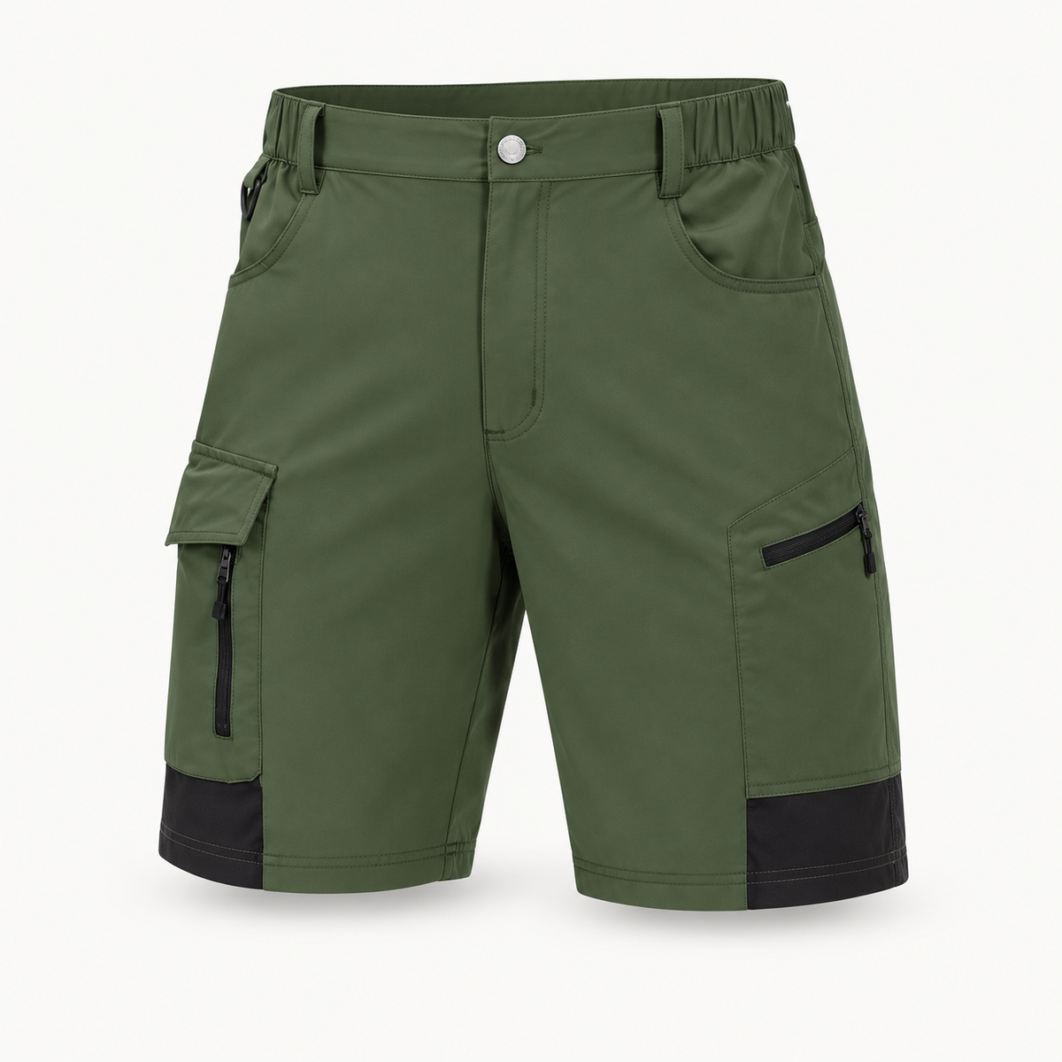 Short randonnée stretch vert armée – packshot