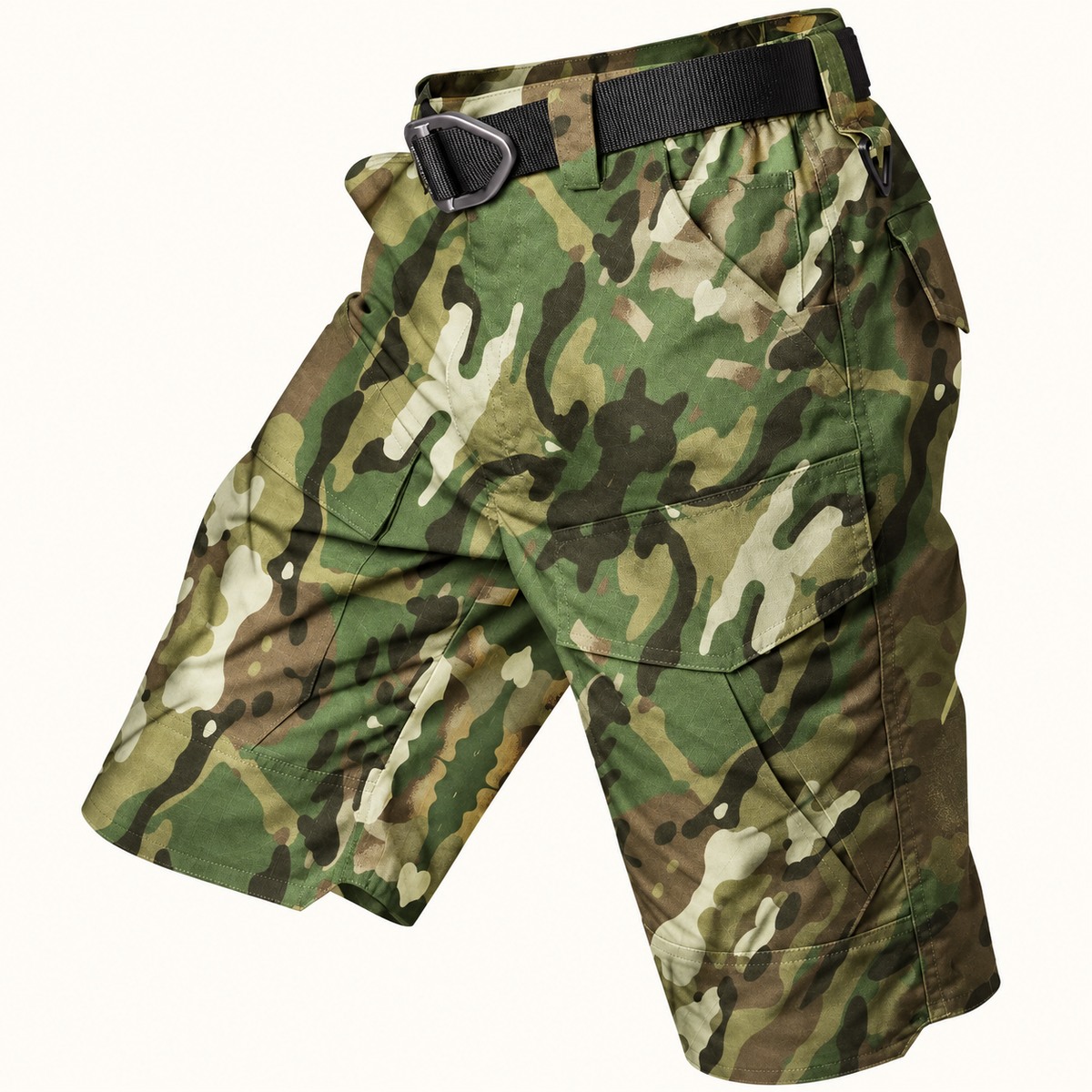 Short technique randonnée vert camouflage – packshot