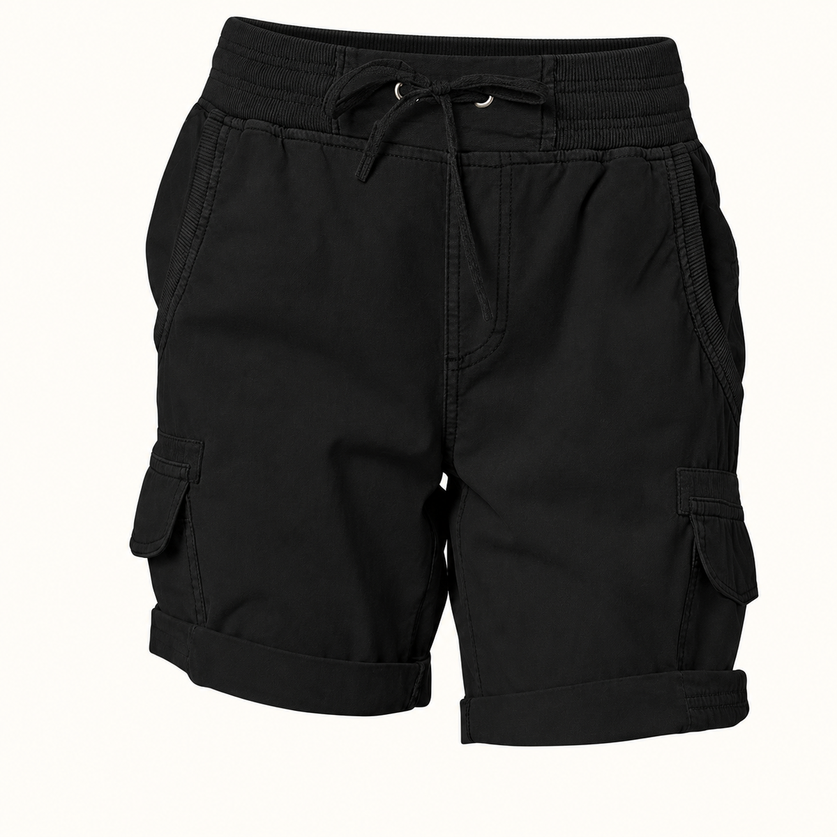 Short toile randonnée noir – packshot