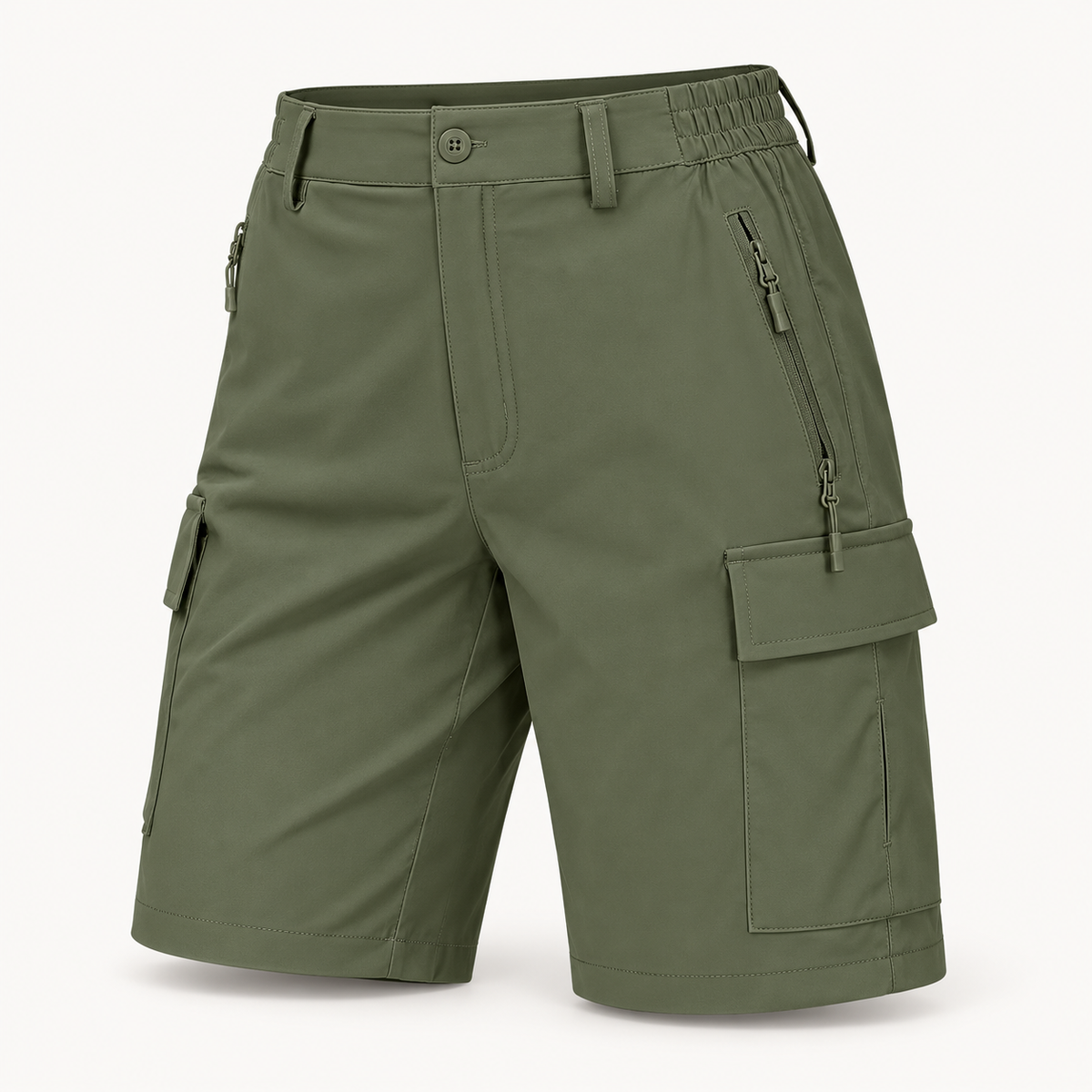 Short Twill Randonnée vert armée – packshot