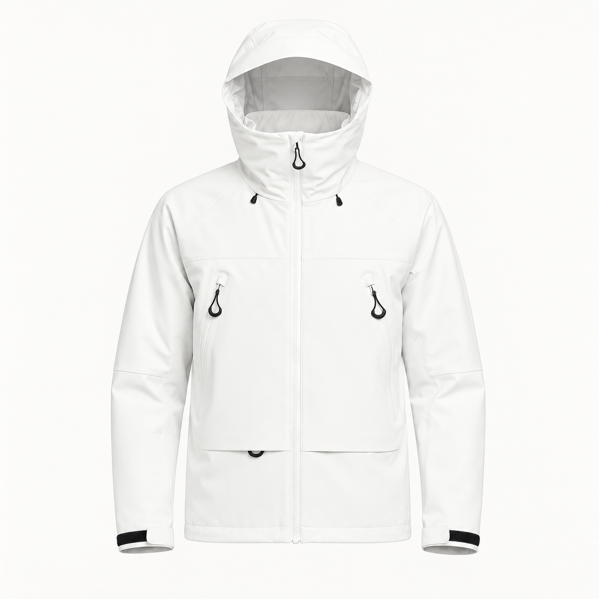 Veste Coupe Vent Randonnée Homme blanche – vue de face