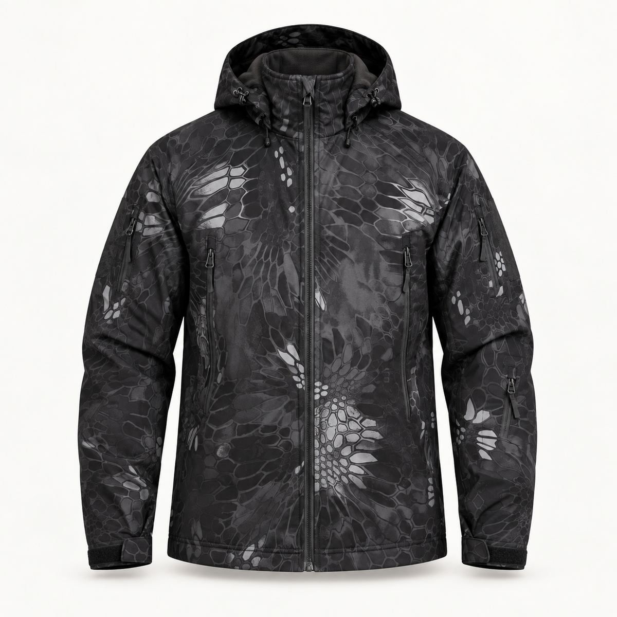 Veste de randonnée raquettes homme motif Python – packshot de face