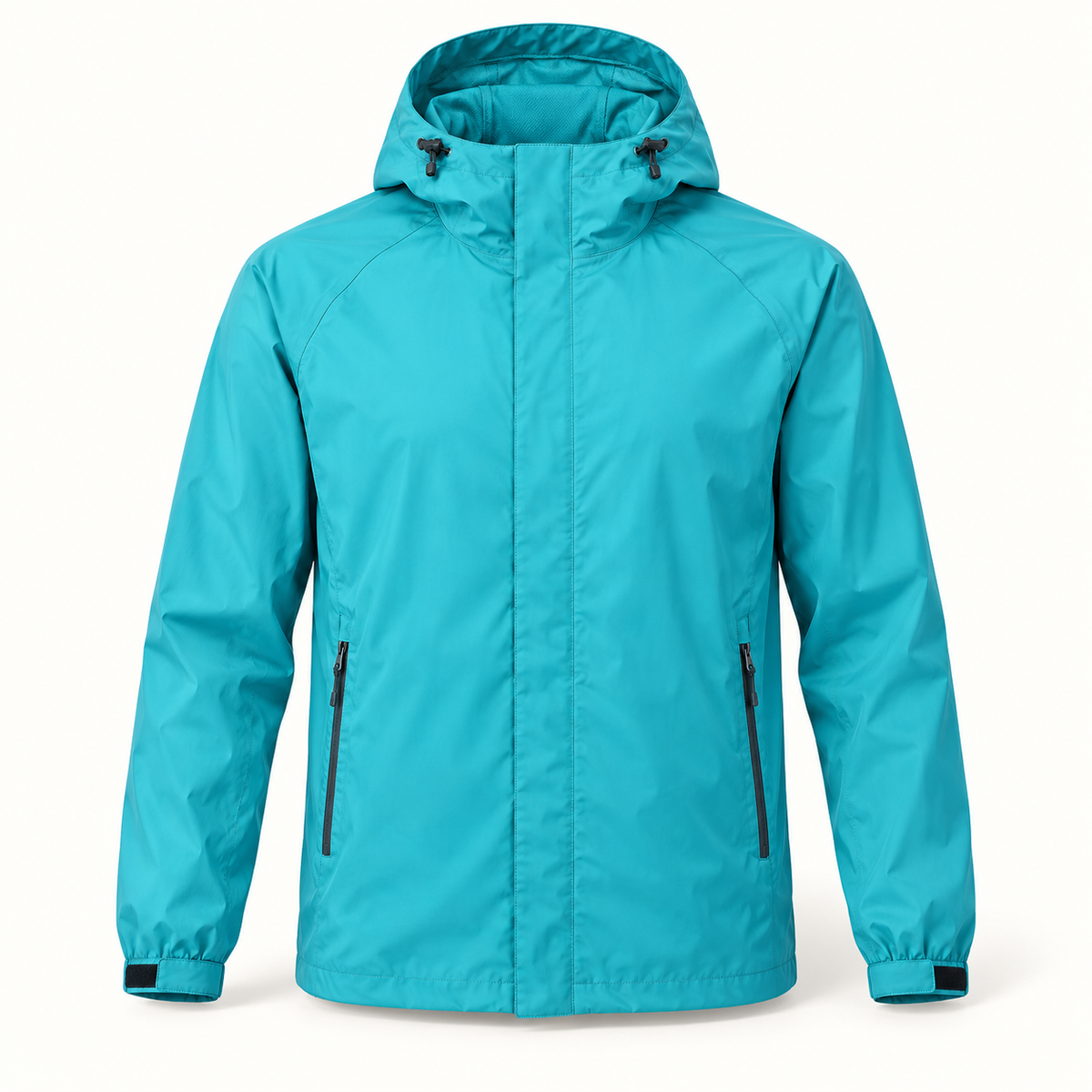 Veste légère randonnée homme turquoise – vue de face