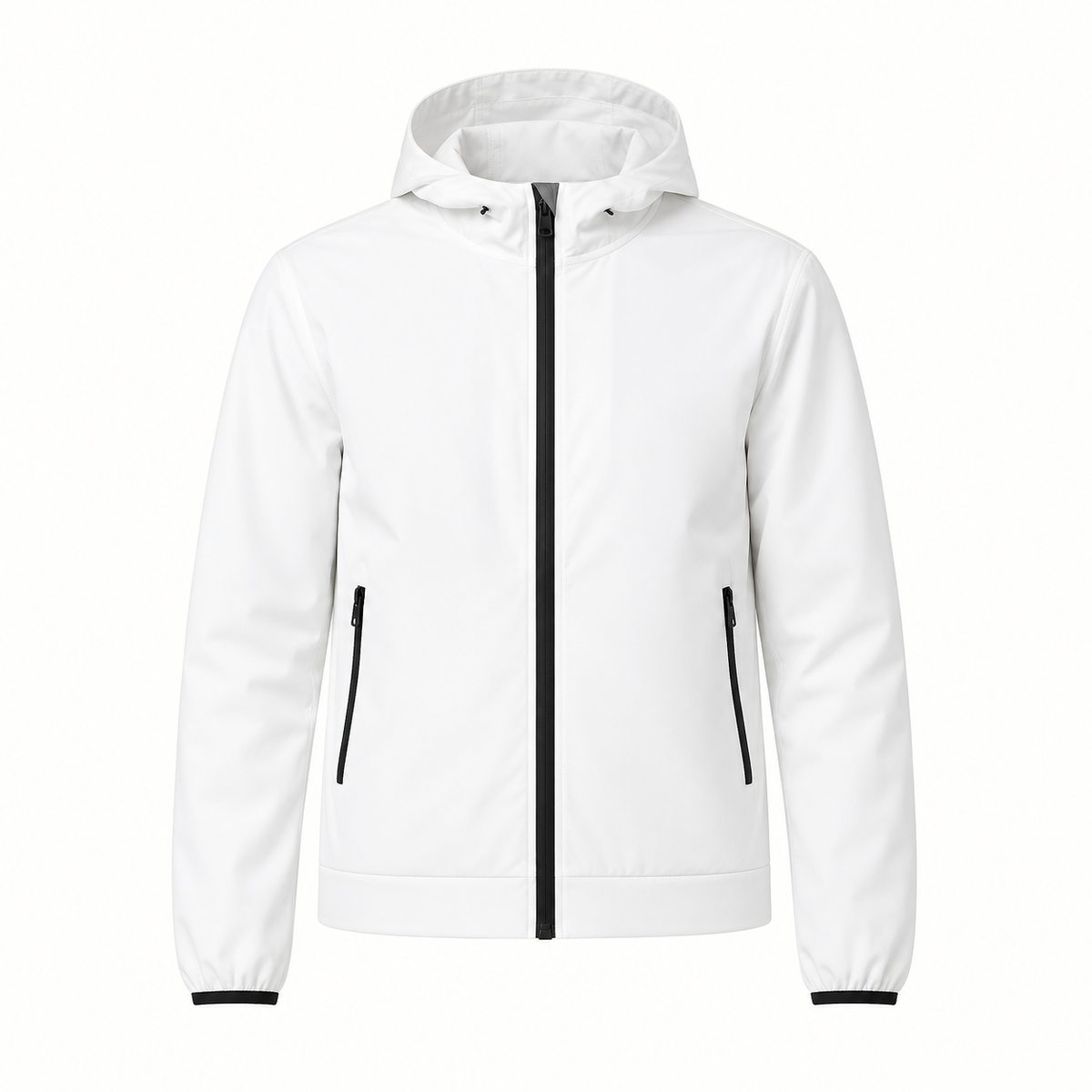 Veste de randonnée mi-saison homme blanche – vue de face