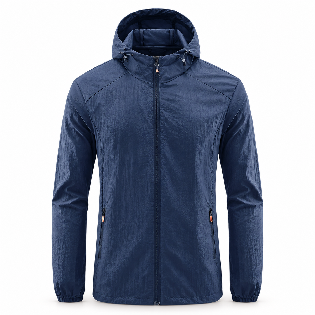 Veste pluie randonnée été homme bleu marine – vue de face
