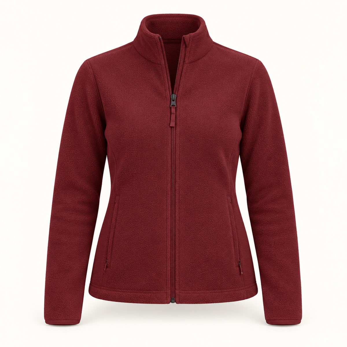 Veste polaire randonnée femme rouge – vue de face
