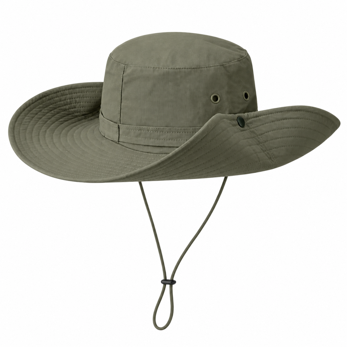 Chapeau tissu homme vert – profil