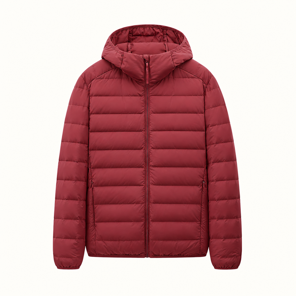 Doudoune multifonction rouge – vue de face