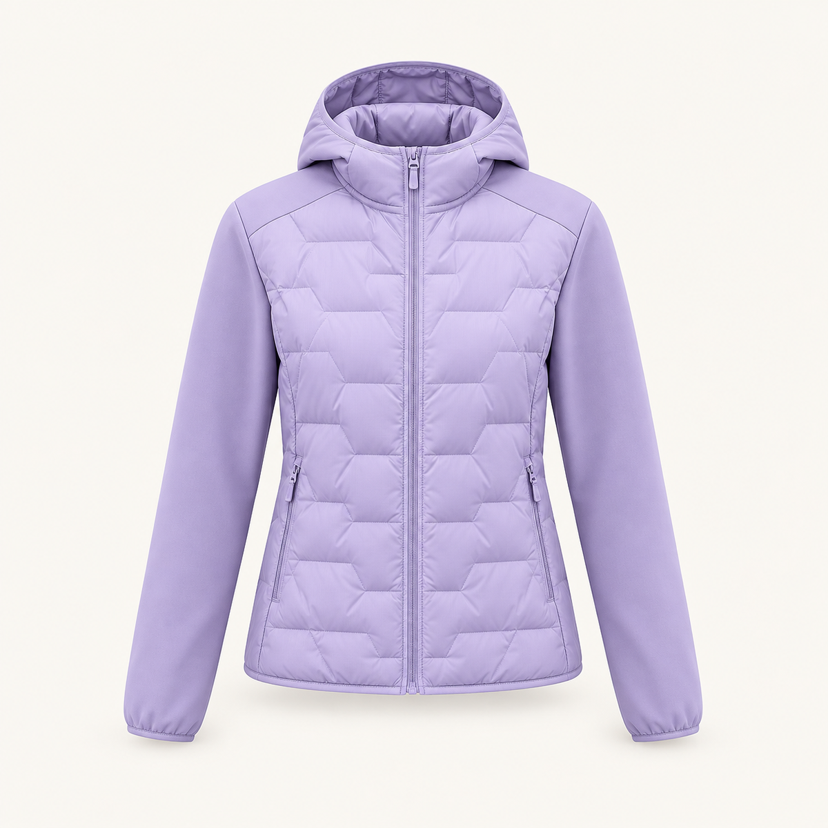 Doudoune randonnée violette femme – vue de face