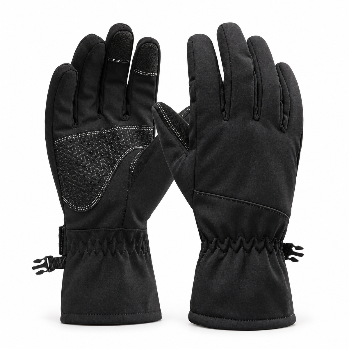 Gants imperméables randonnée noirs – paire complète en studio