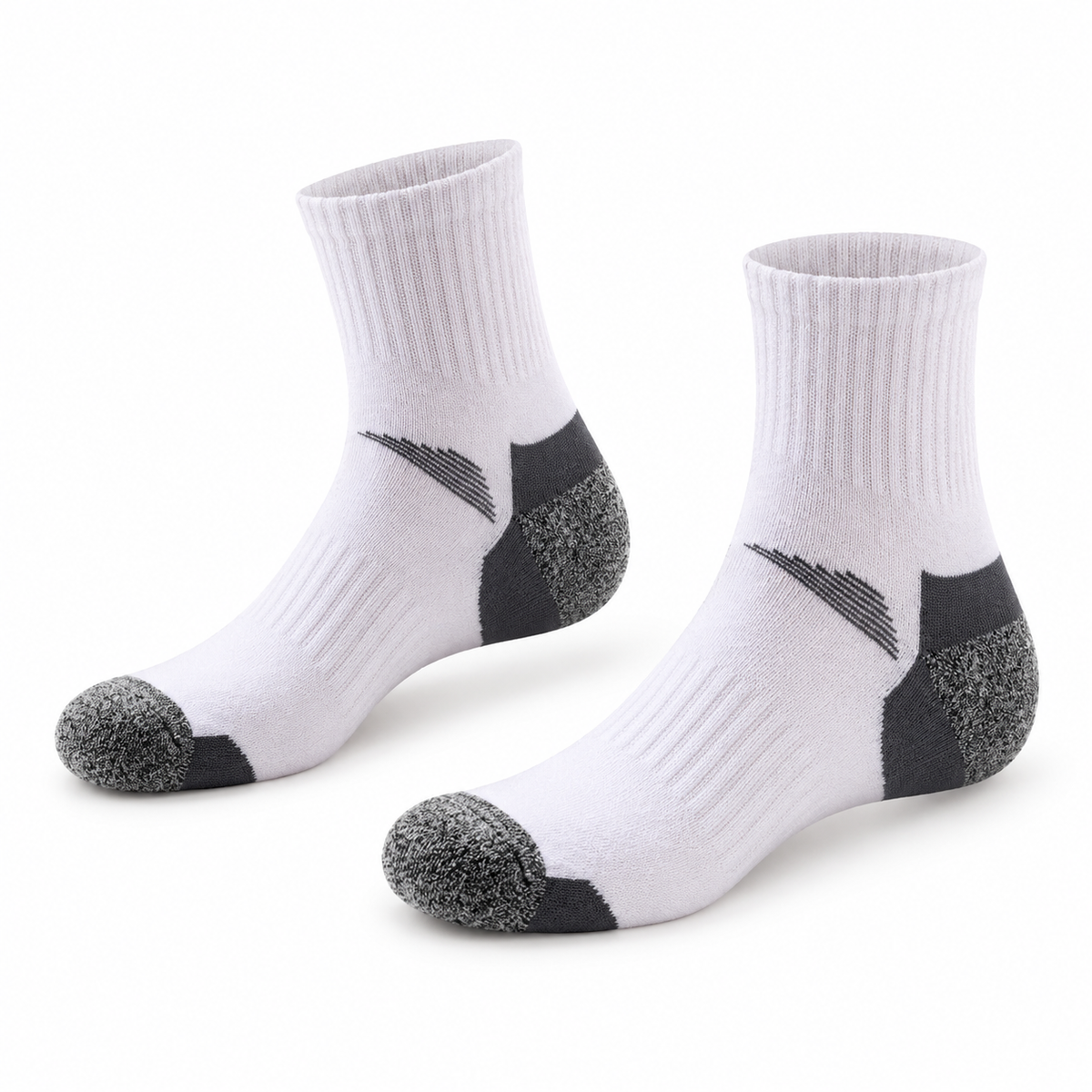 Chaussettes Randonnée Grises – Blanc, packshot variante secondaire