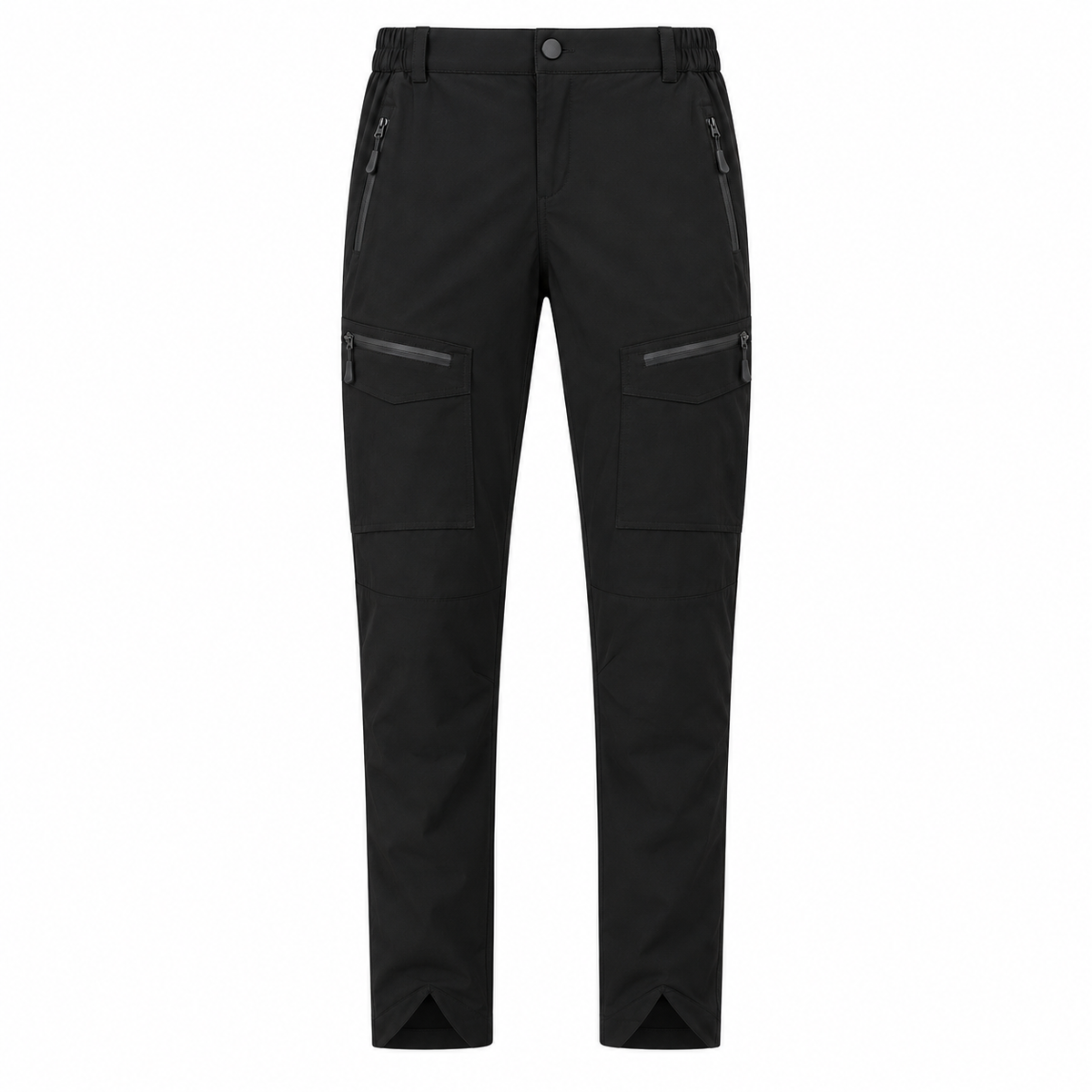 Pantalon cargo randonnée femme noir – packshot face