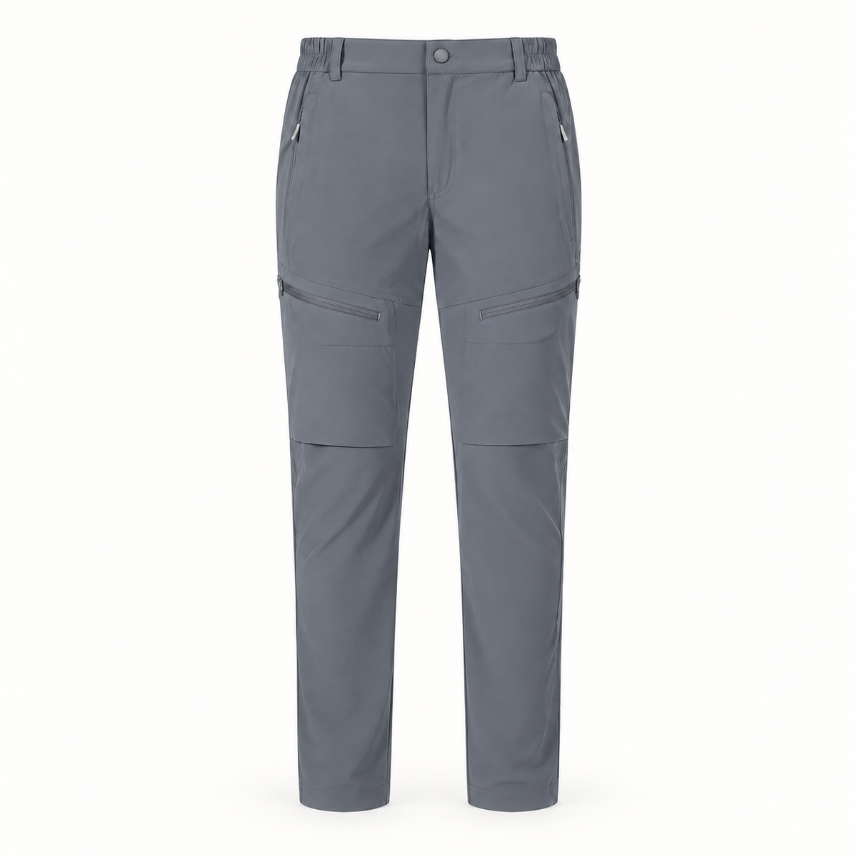 Pantalon léger randonnée femme gris – vue de face sur fond blanc