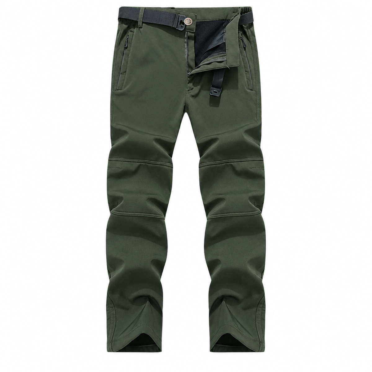Pantalon randonnée homme vert – vue de face sur fond blanc