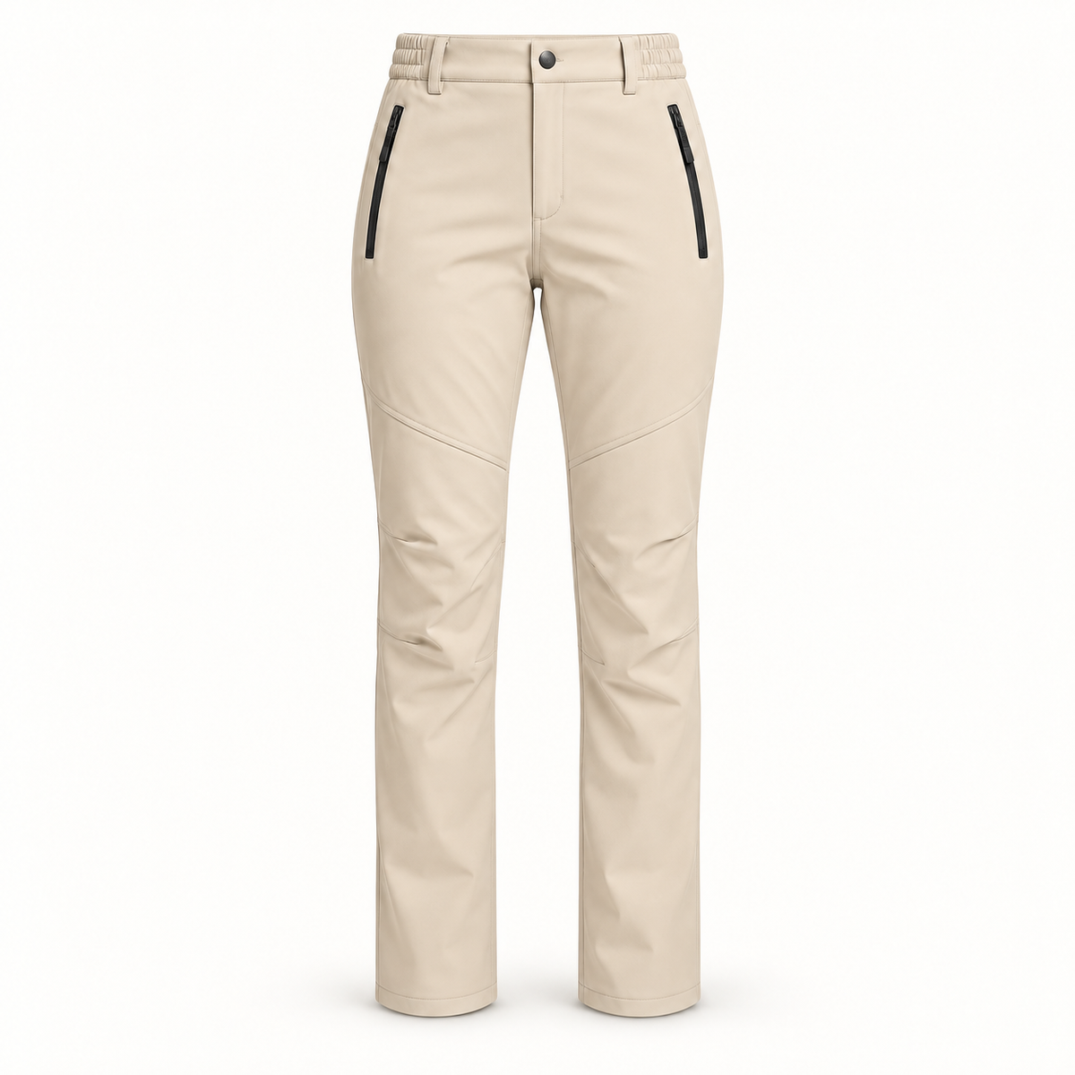 Pantalon randonnée raquette femme beige sable — packshot