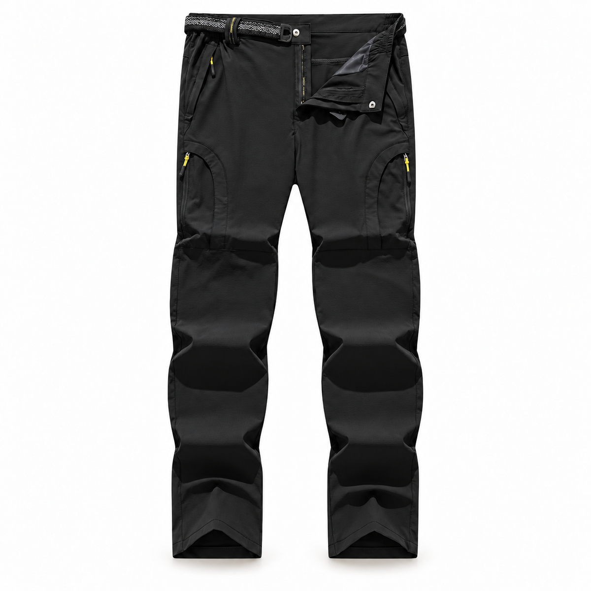 Pantalon randonnée renforcé noir profond – vue de face