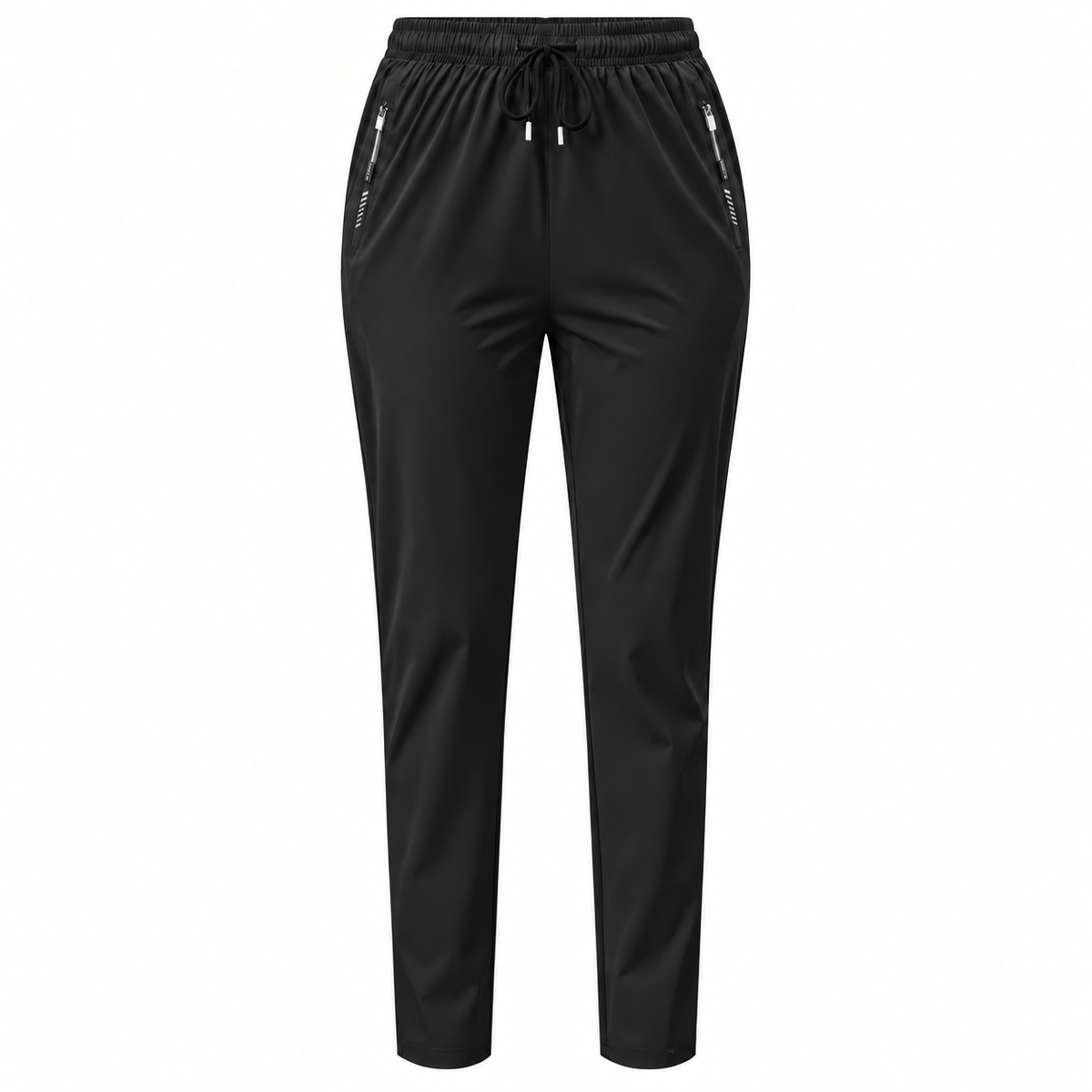 Pantalon randonnée stretch femme noir — packshot frontal