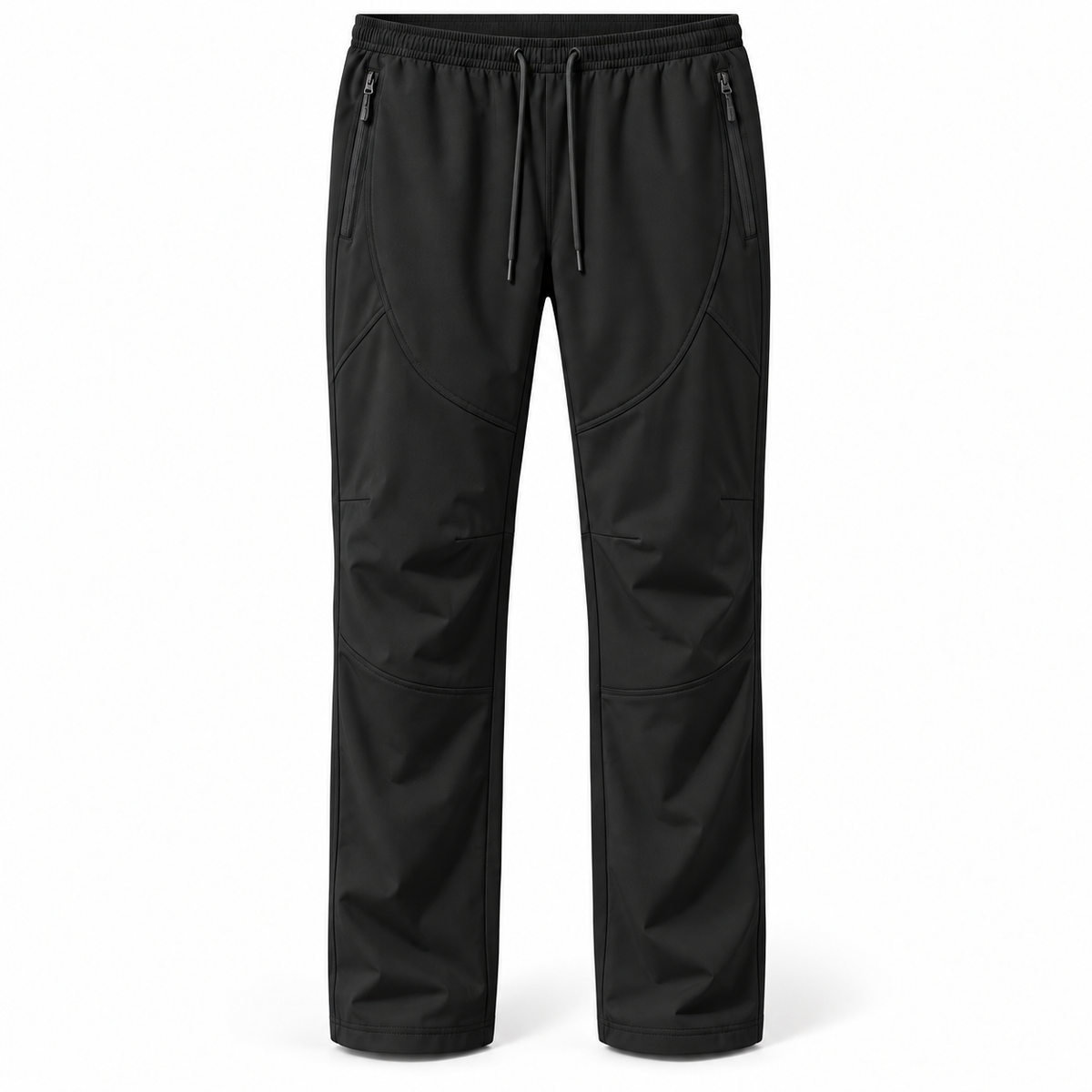 Pantalon toile fine homme randonnée noir profond – packshot