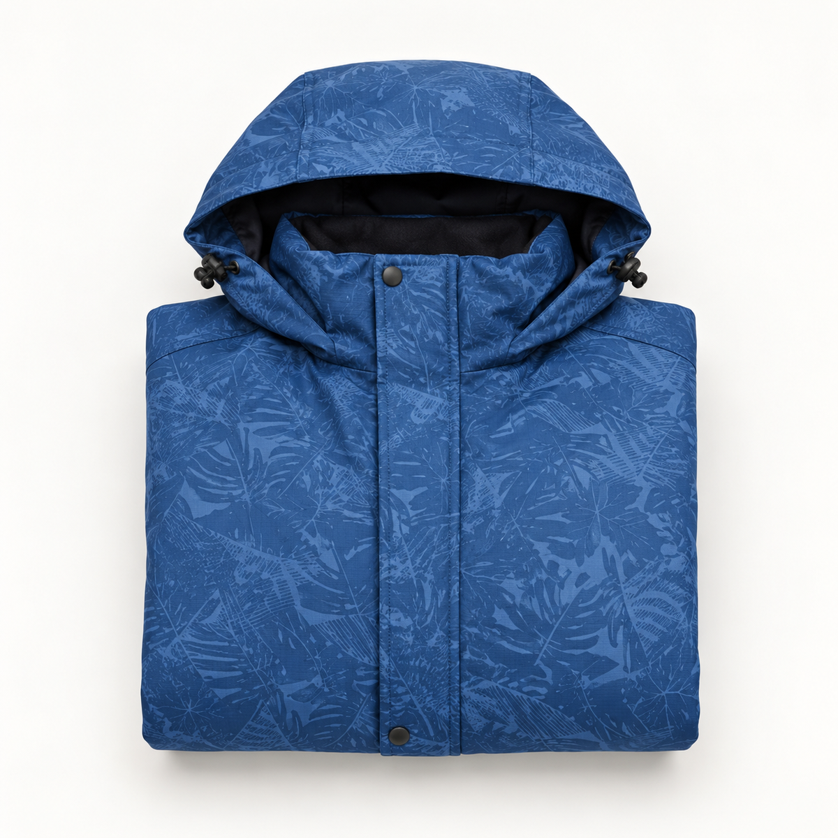 Veste randonnée printemps bleue pliée