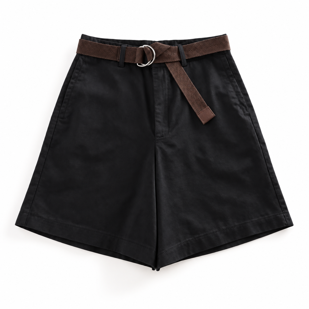 Short randonnée ado noir – packshot face fond blanc