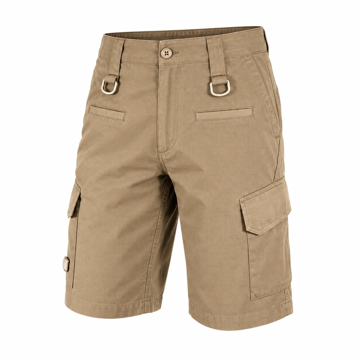 Short randonnée coton kaki – packshot