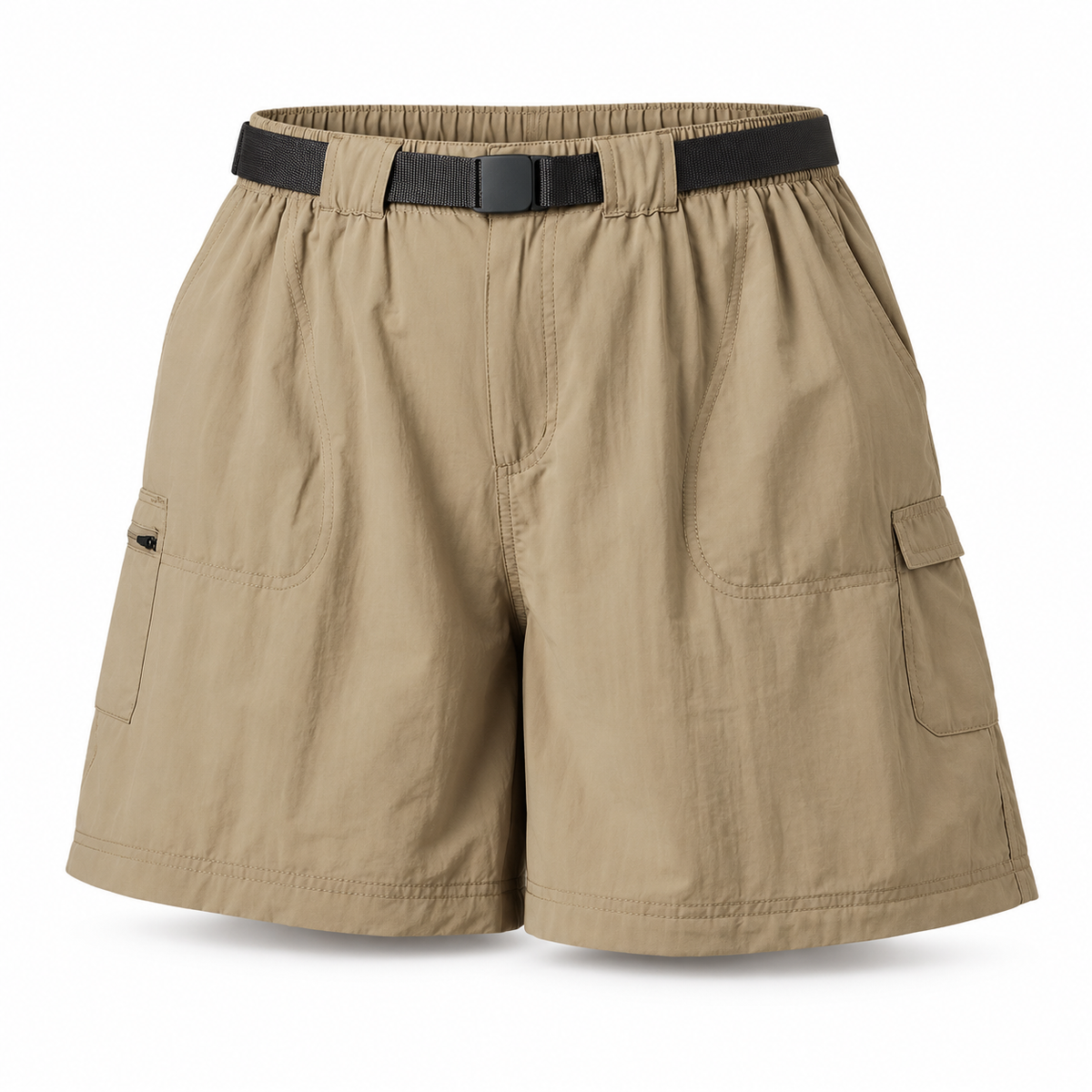Short randonnée femme 3 4 kaki – packshot
