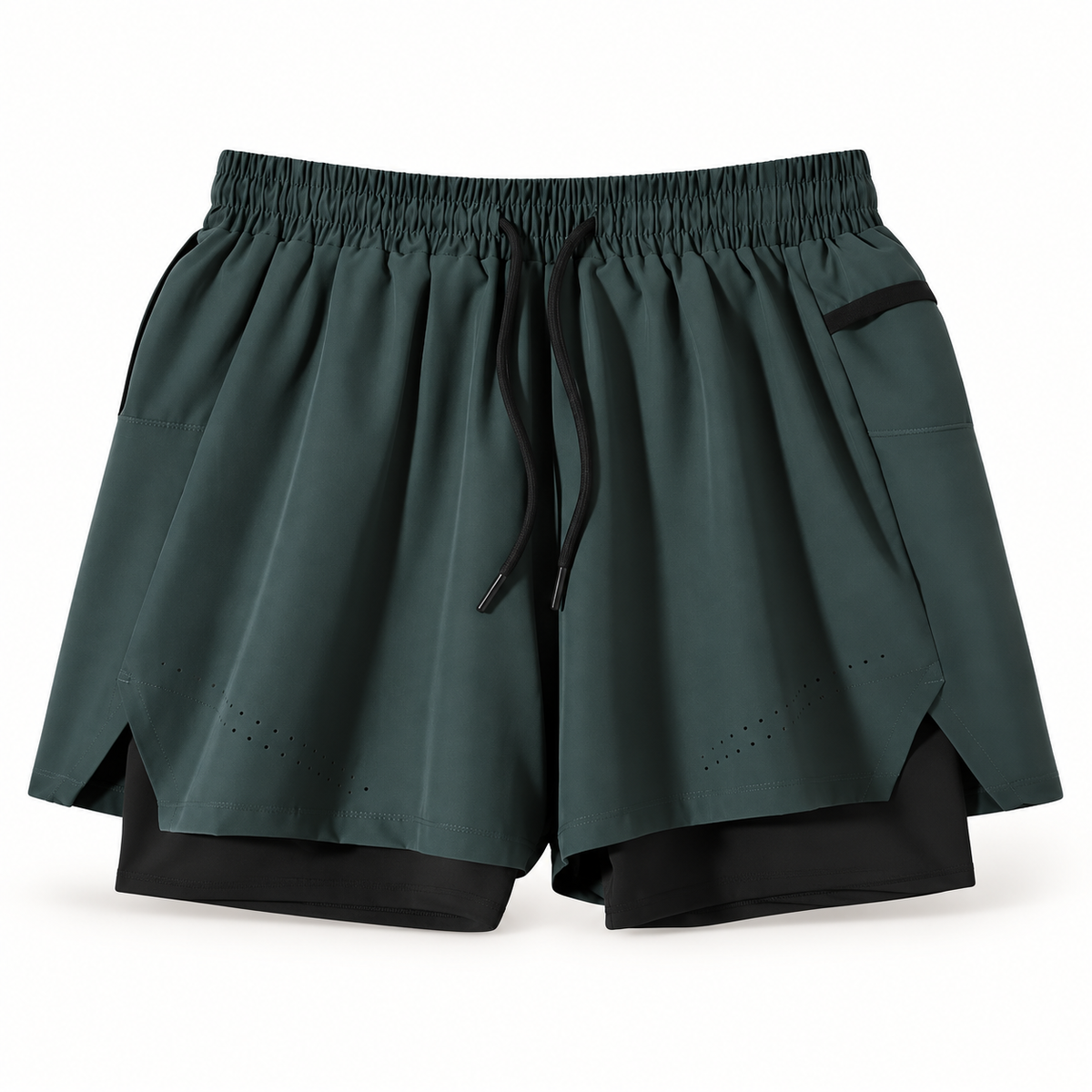 Short de randonnée homme séchage rapide violet – packshot face