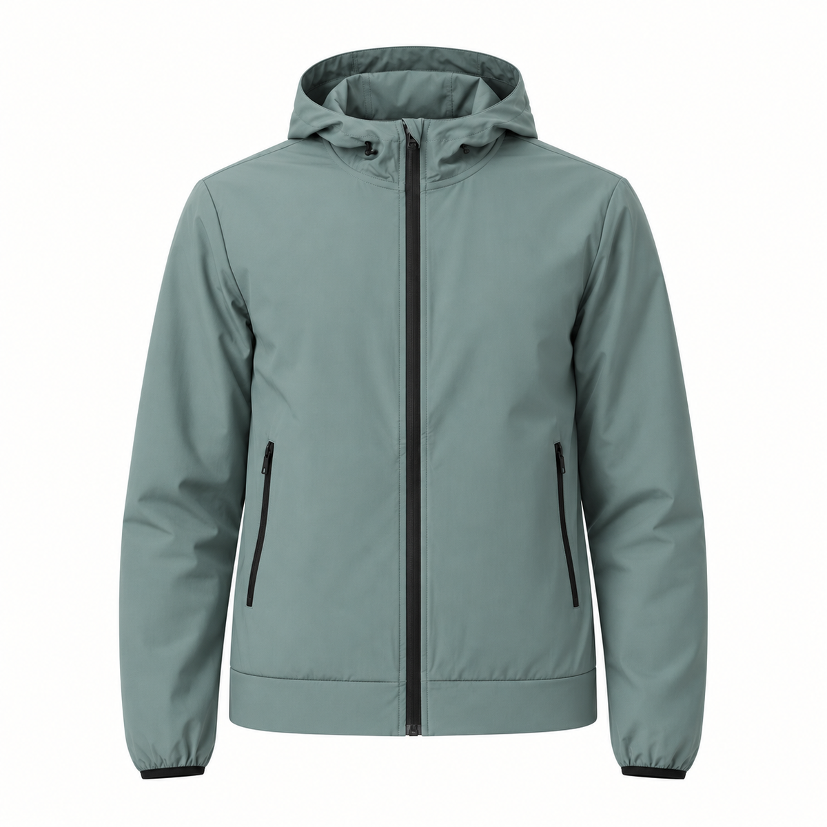 Veste de randonnée mi-saison homme verte – vue de face