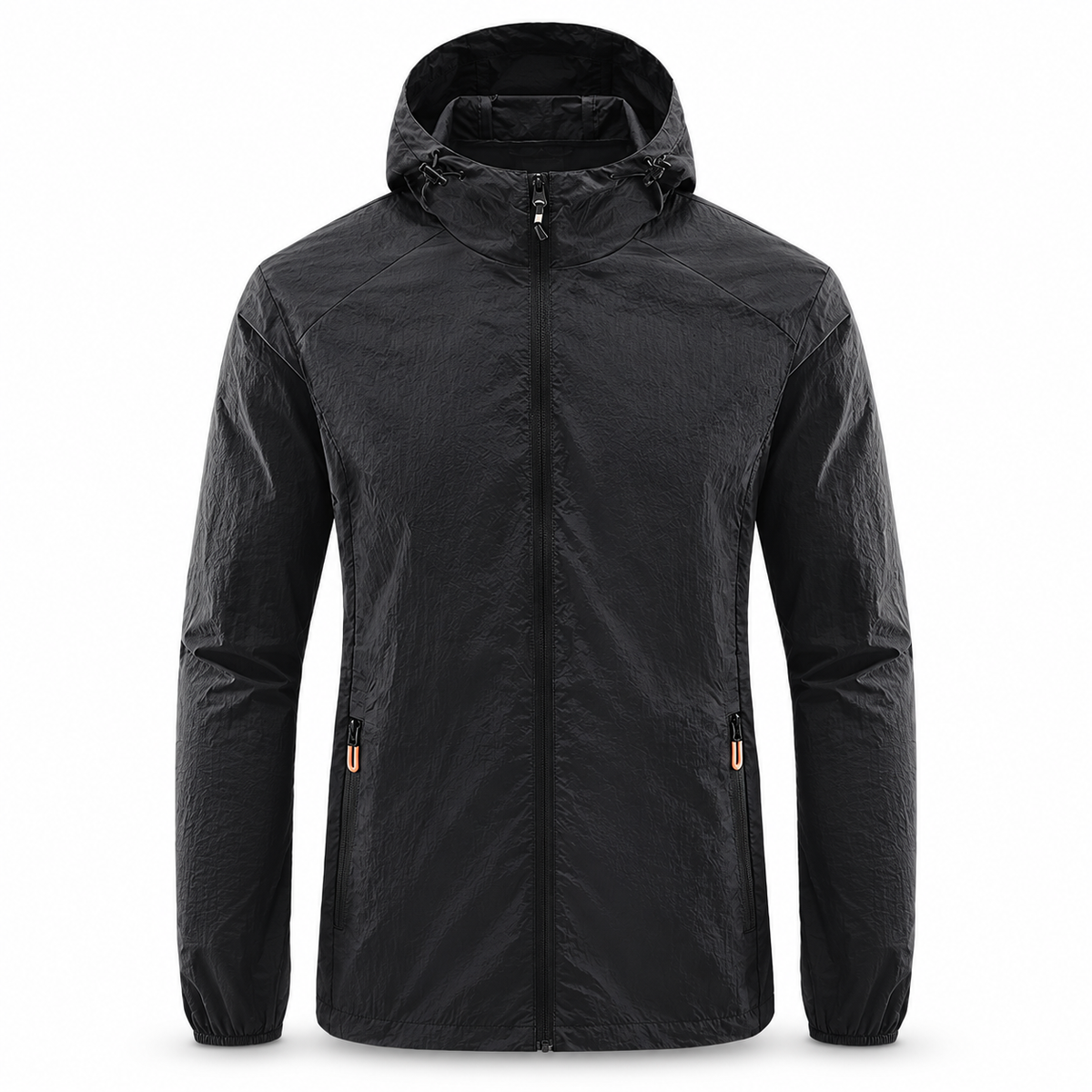 Veste pluie randonnée été homme noire – vue de face