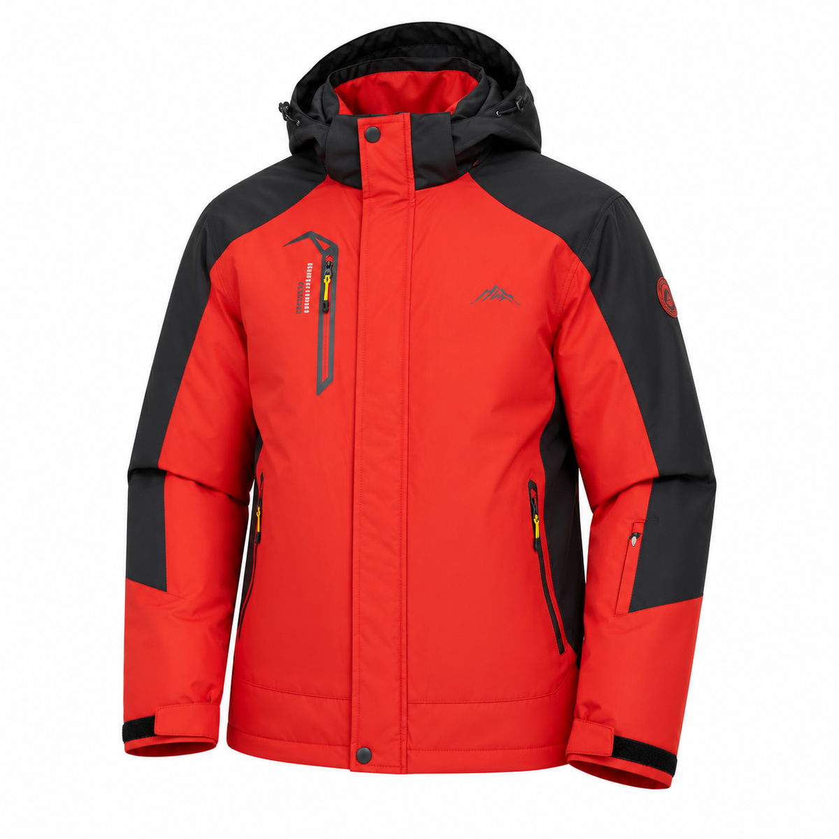 Veste randonnée 3 couches rouge packshot