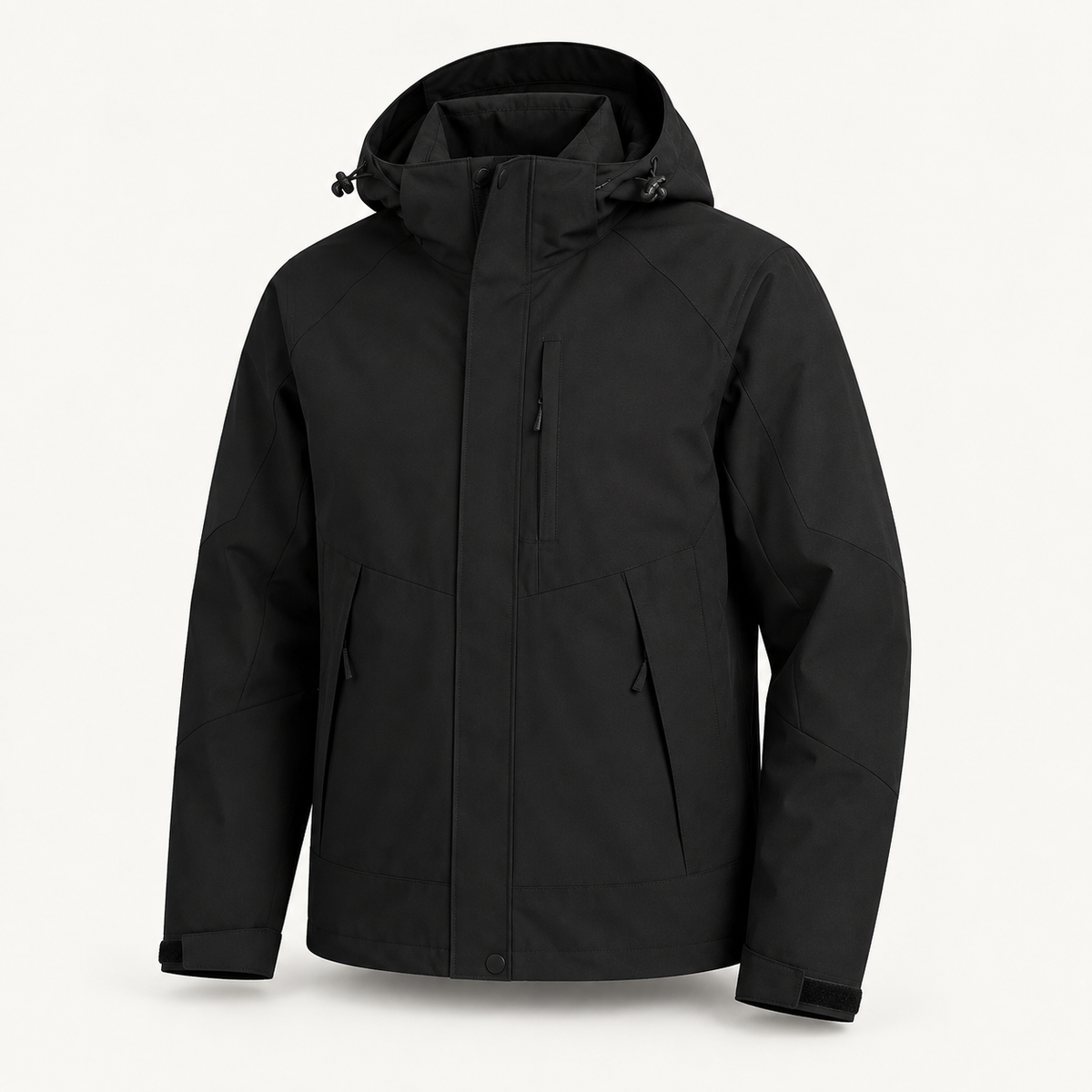 Veste randonnée automne noire – vue de face
