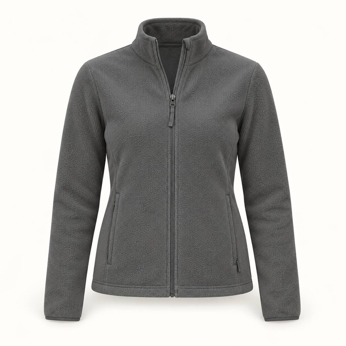 Veste polaire randonnée femme grise – vue de face