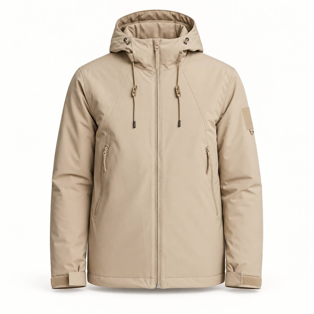 Veste randonnée hiver homme beige – vue de face