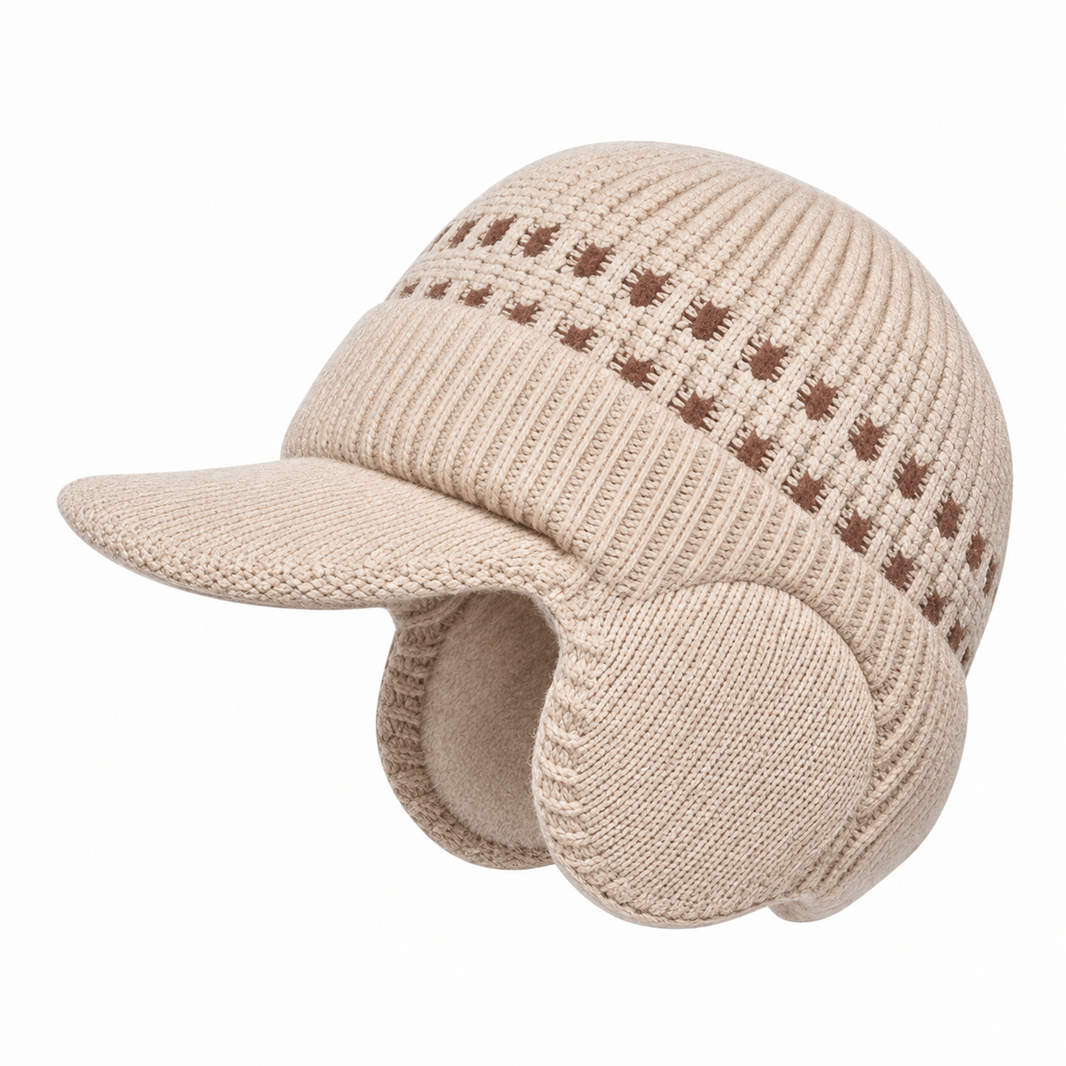Bonnet technique beige – packshot trois-quarts