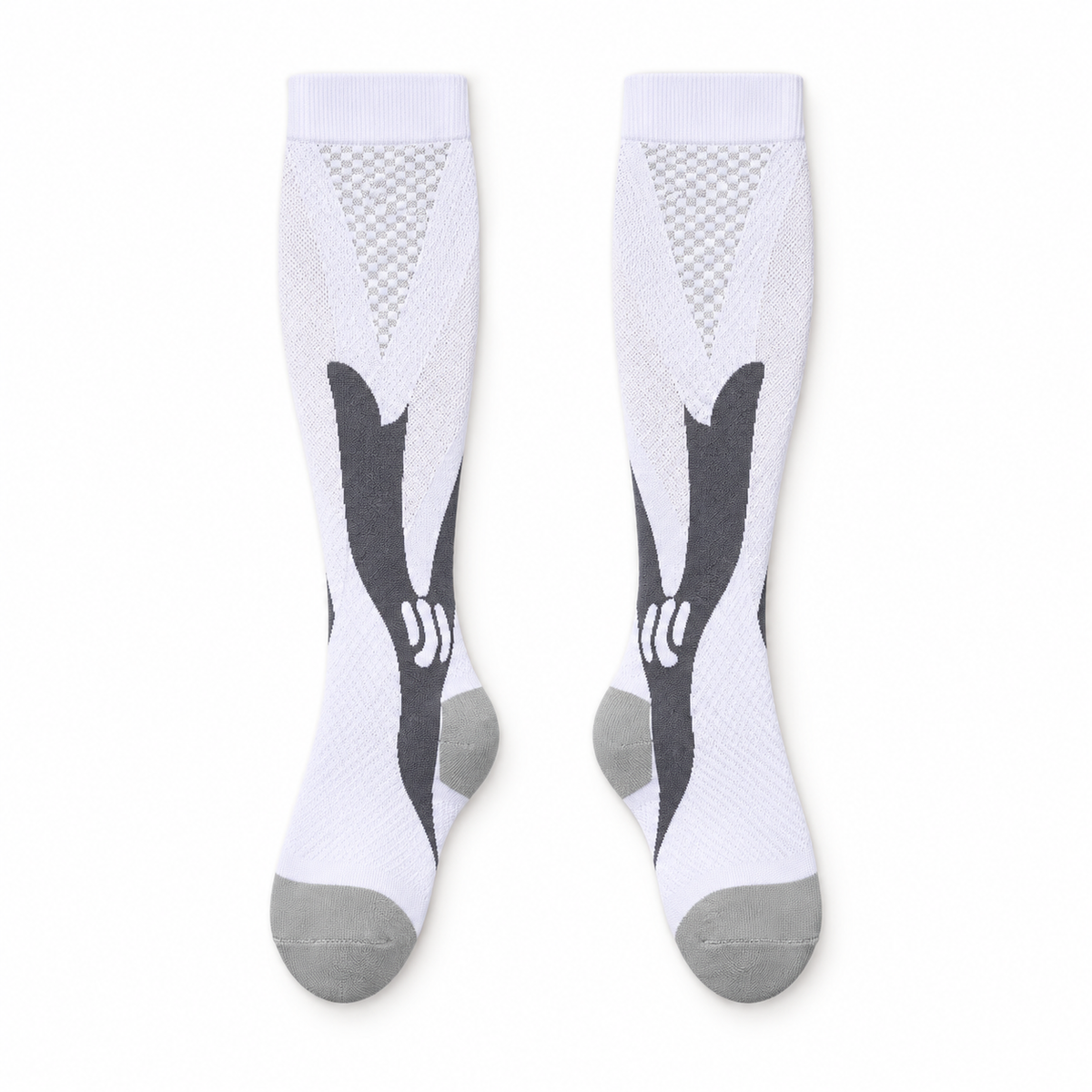 Chaussettes de randonnée adulte blanc – semelles