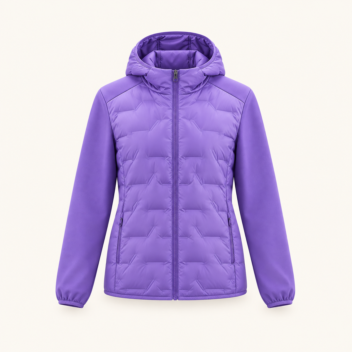Doudoune randonnée violet foncé femme – vue de face