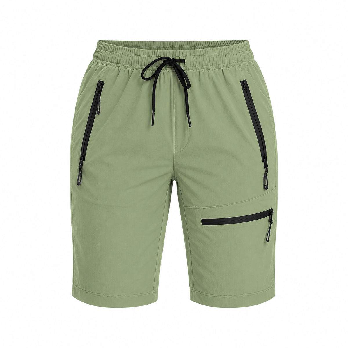 Mini short de randonnée vert olive – packshot