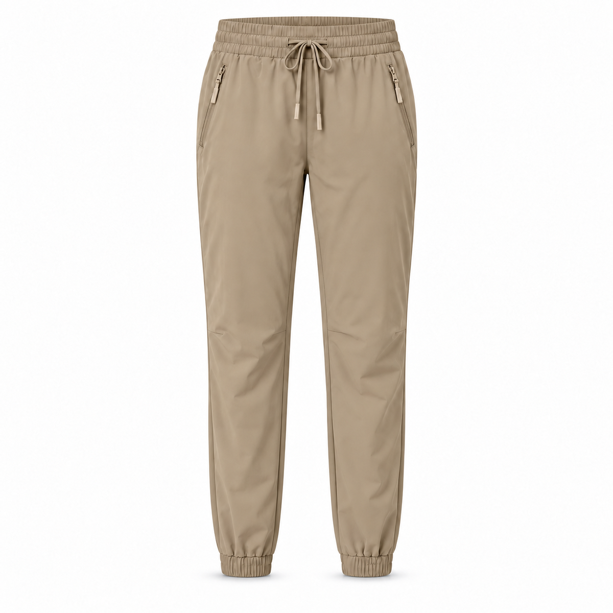Pantalon randonnée déperlant femme kaki – vue de face sur fond blanc