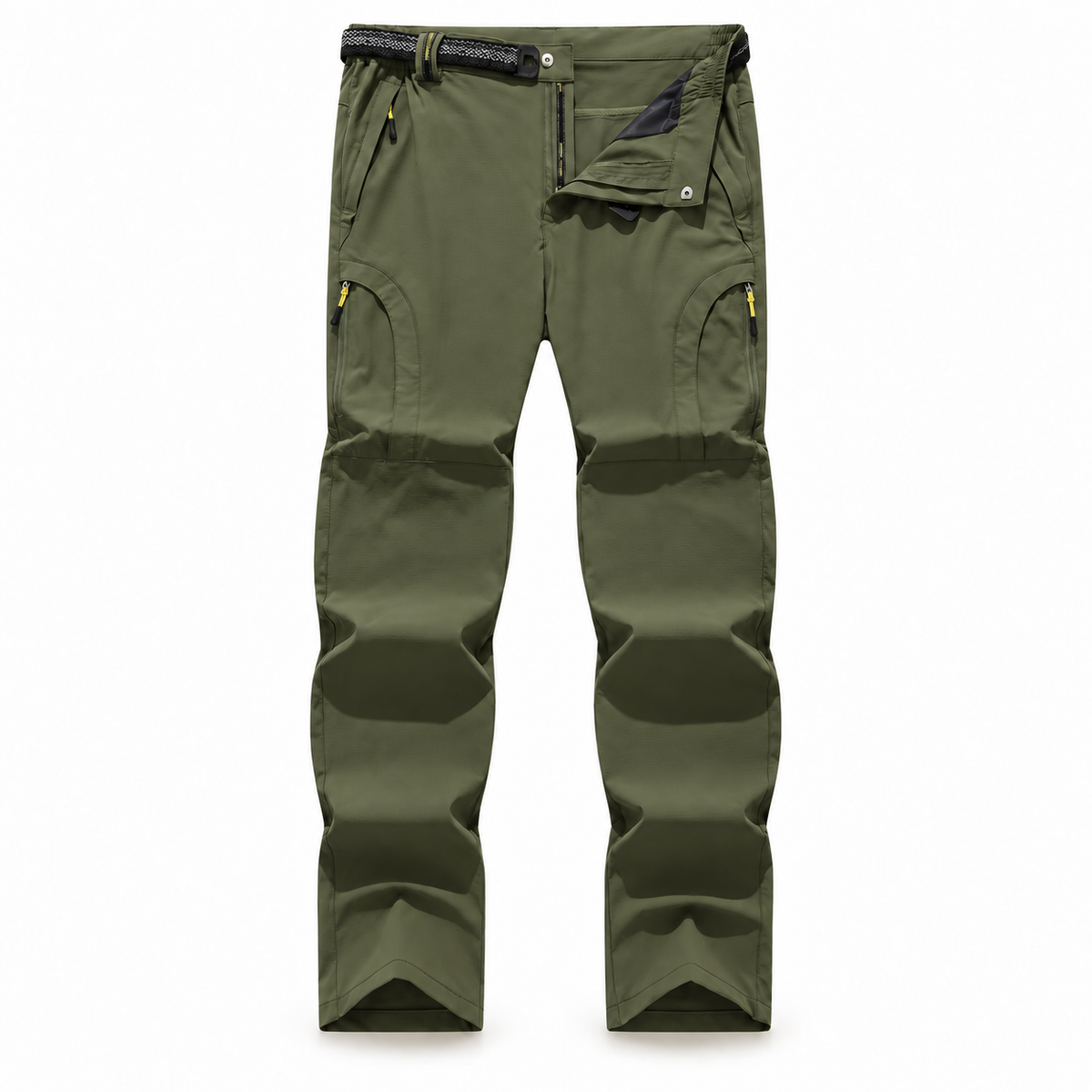 Pantalon randonnée renforcé vert olive – vue de face