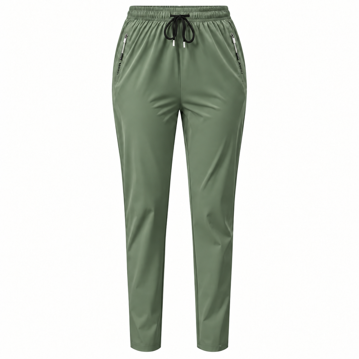 Pantalon randonnée stretch femme vert — packshot frontal