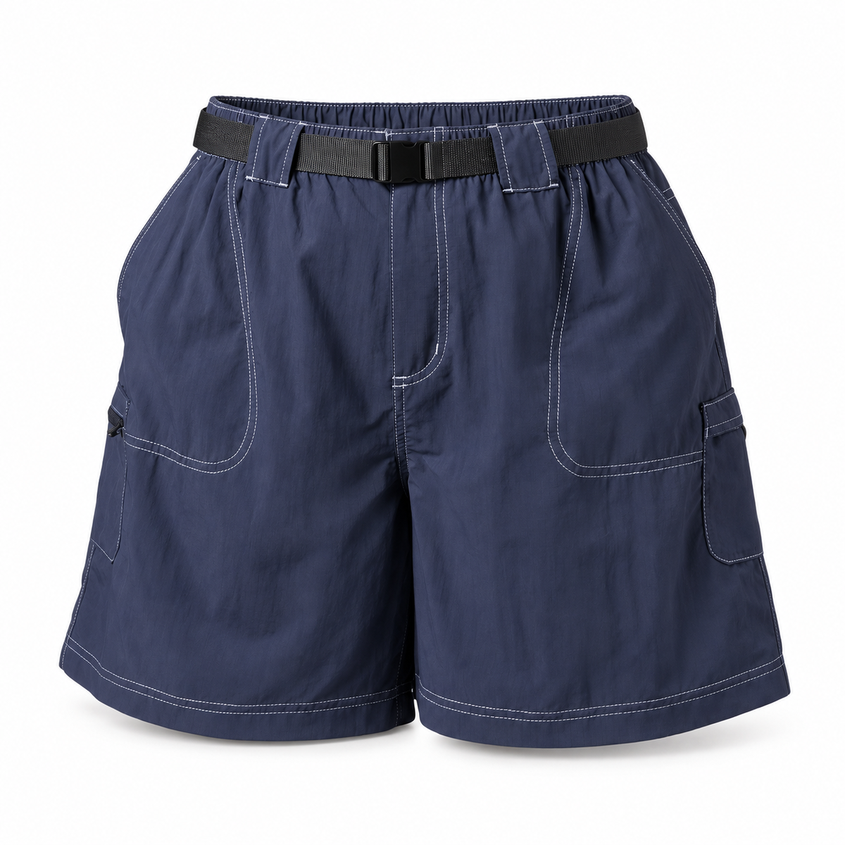 Short randonnée femme 3 4 bleu marine – packshot